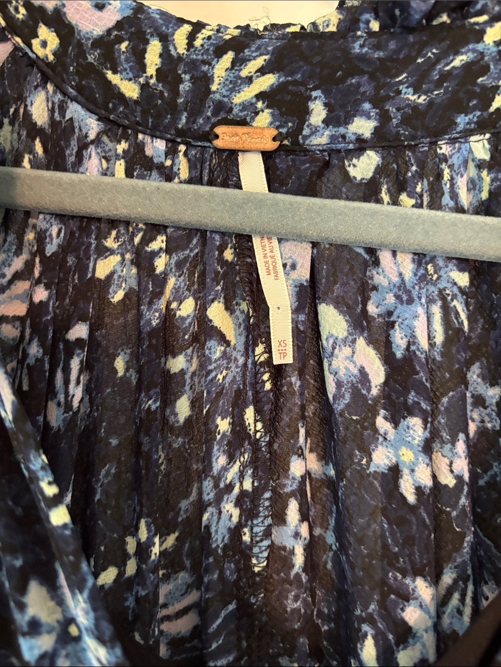 Free People Feeling Groovy Navy Floral Maxi Dress - Picture 3 of 5